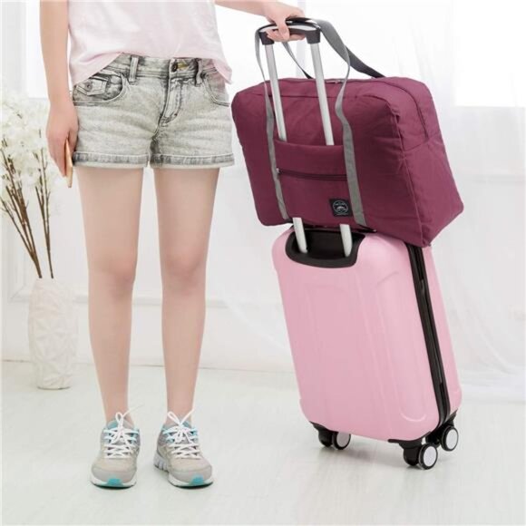 For Spirit Airlines Personal Item Bag 18x14x8 Foldable Travel Duffel Bag Tote - Picture 7 of 8